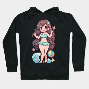 Cute anime girl in bikini Hoodie